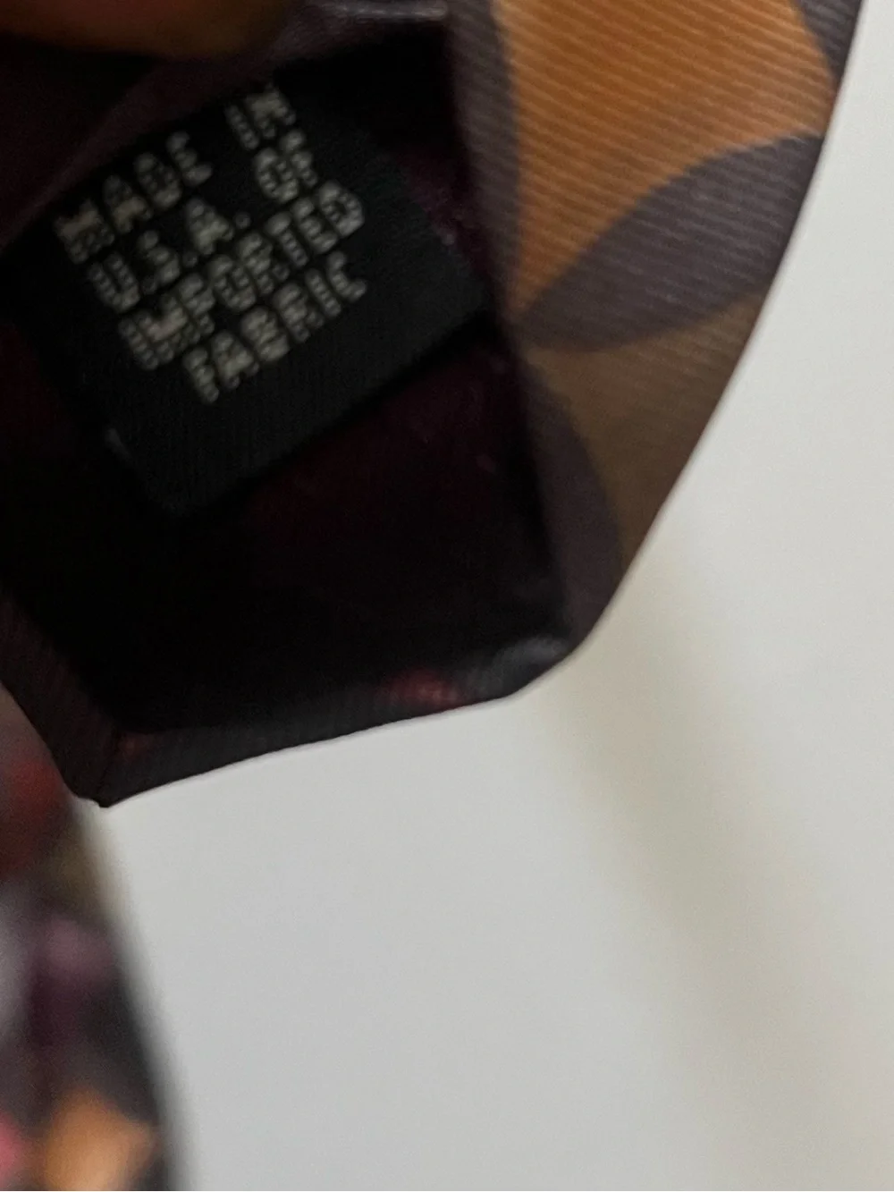Vintage Christian Dior Men's Silk Tie in Gray with Red, Purple & Gold Accents